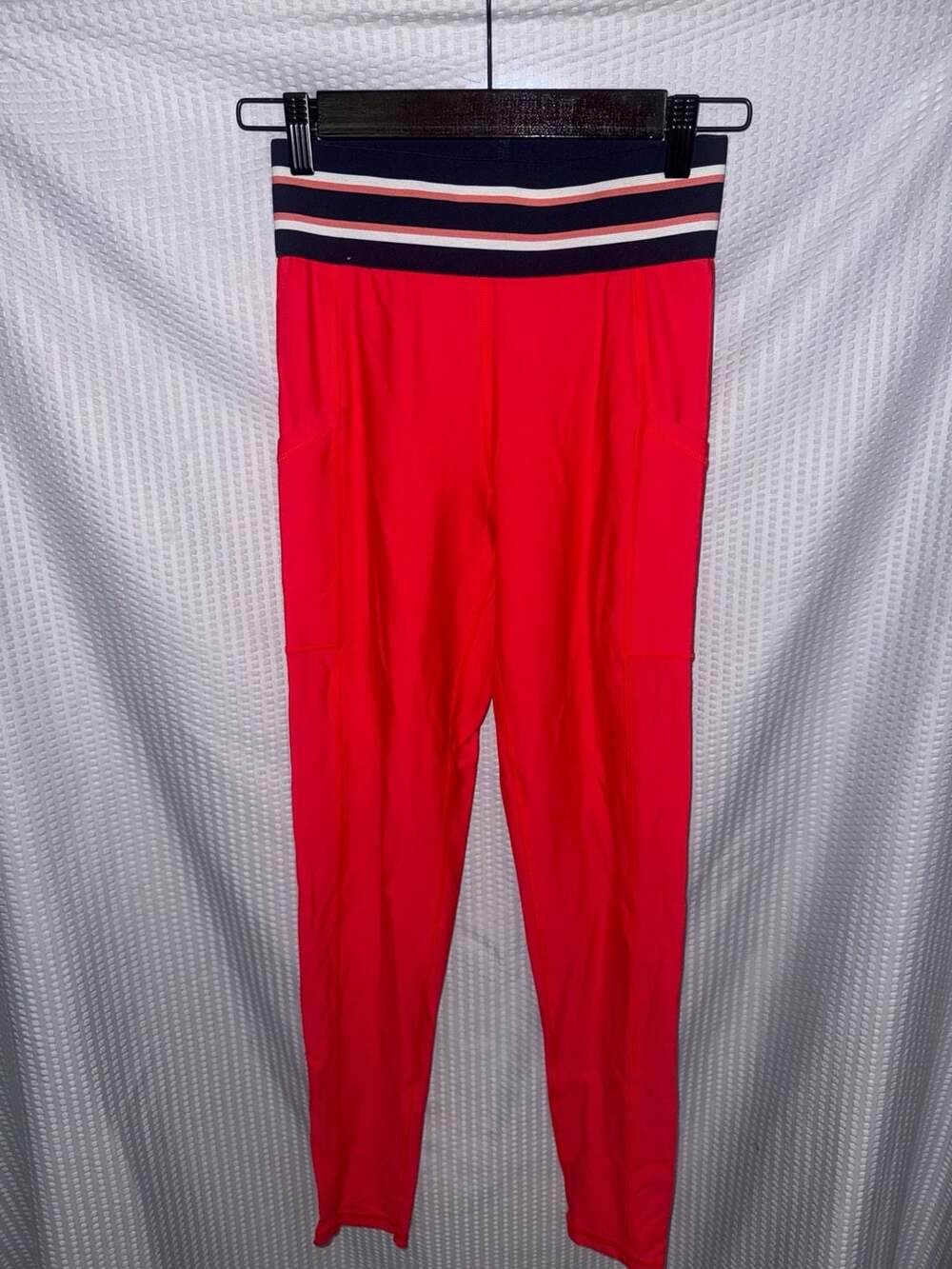 Aerie Chill Play Move High Waisted Leggings with Pockets and Striped Waistband